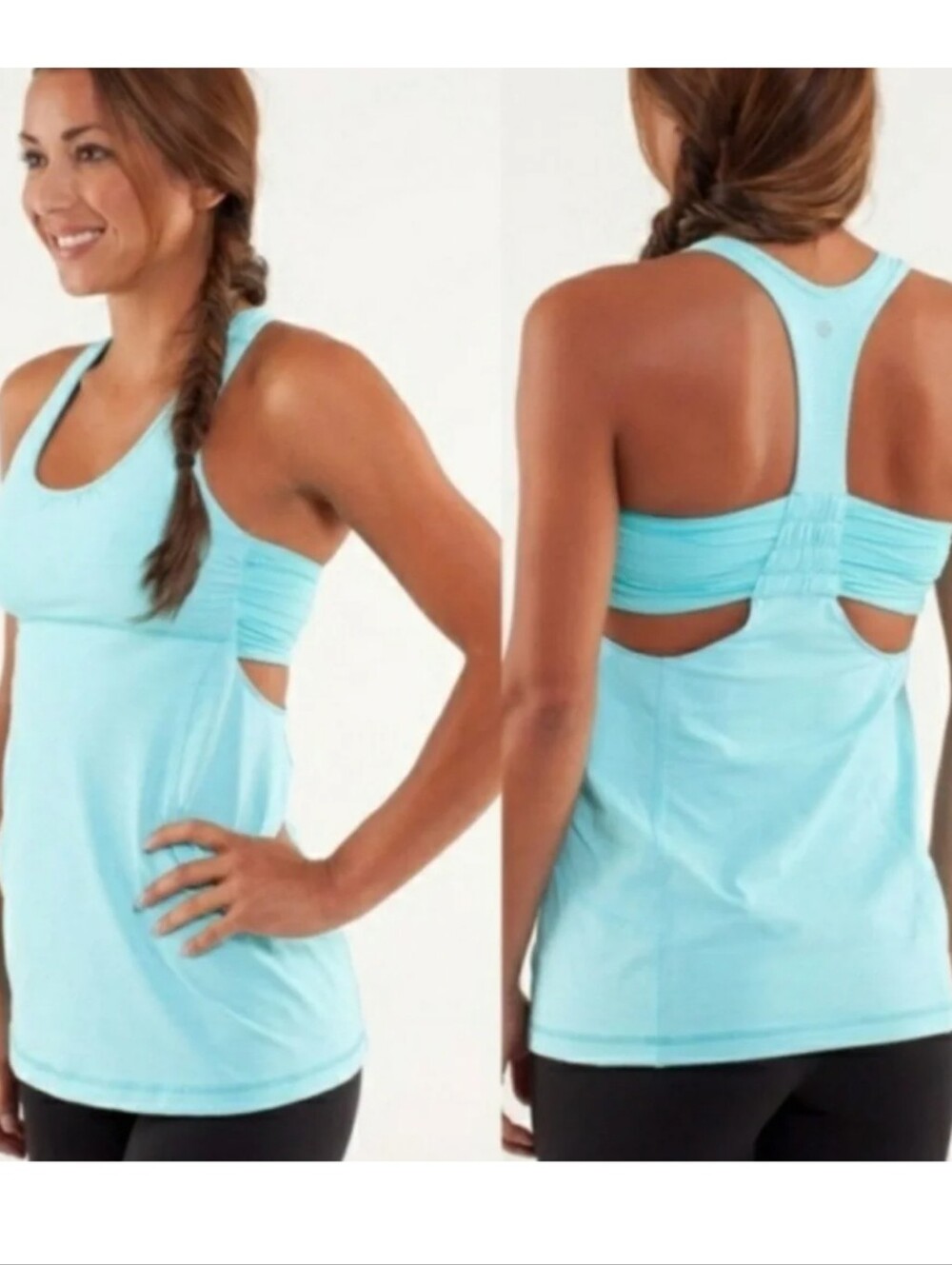 Lululemon Turbo Tonka Stripe Blue Angel Tank Top size 4